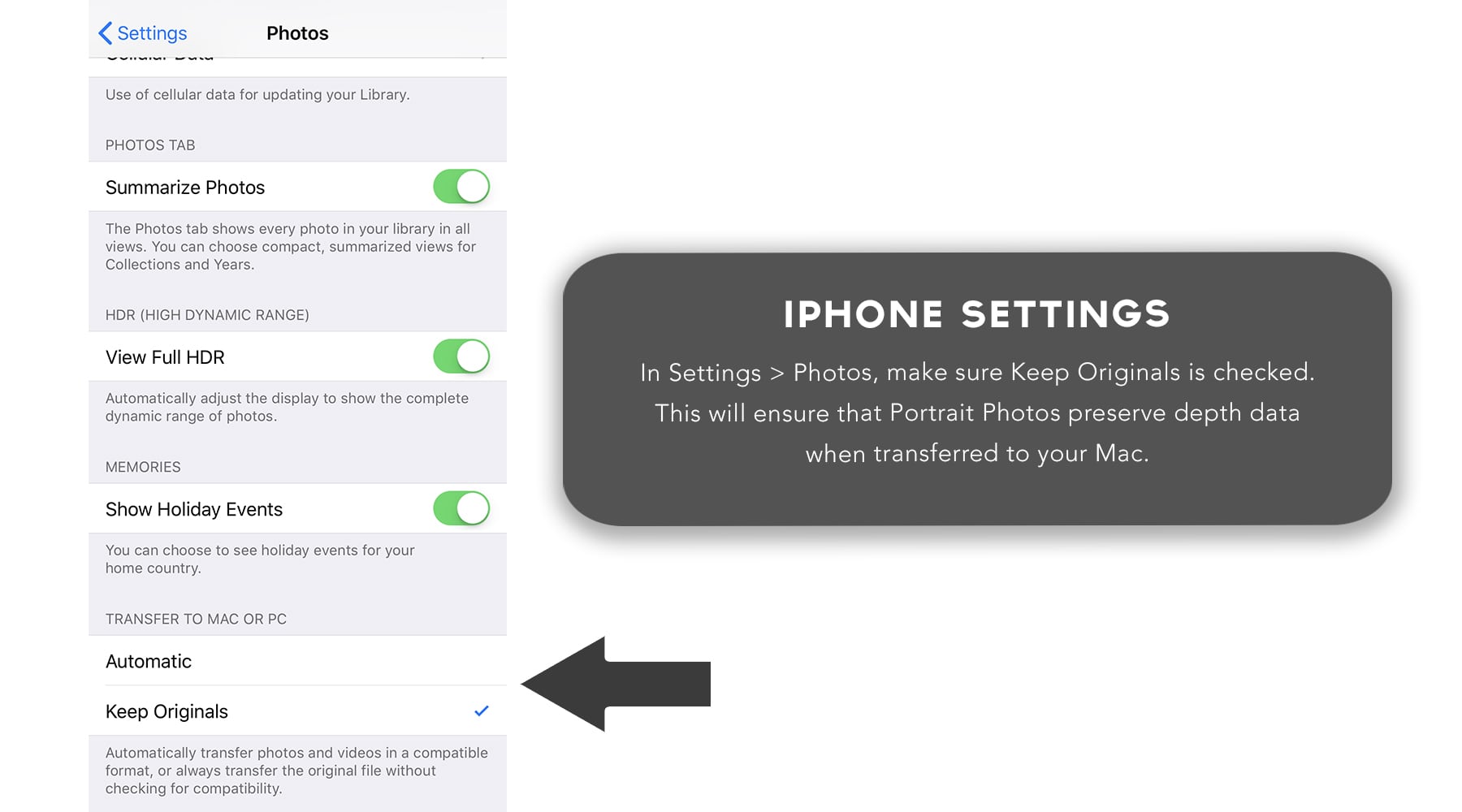 iPhone Settings